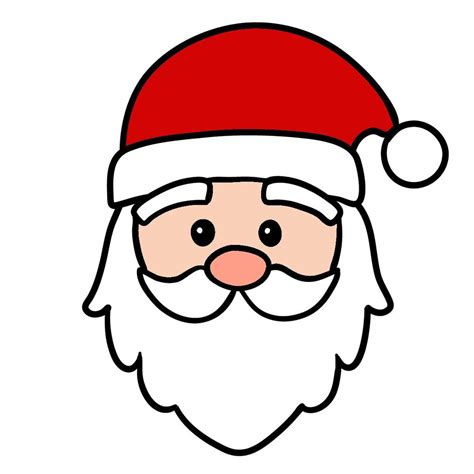 santa claus cartoon face|simple santa face clip art.